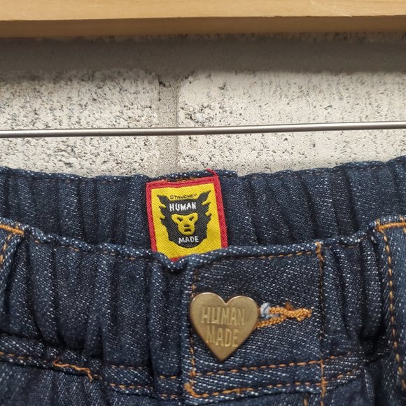 Womens Human Made Denim Joggers Size Small 27" Waist - Picture 2 of 6